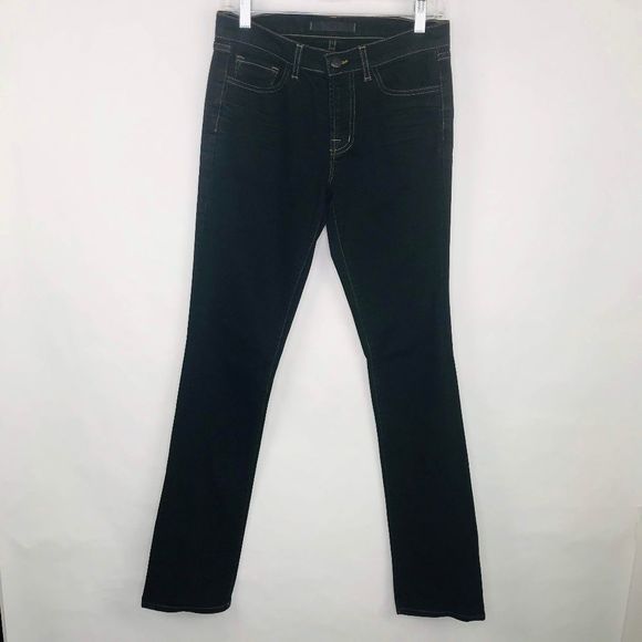 J Brand Womens Black Straight Leg Jeans Cut 642